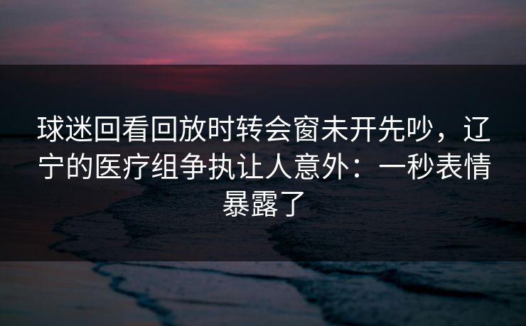球迷回看回放时转会窗未开先吵，辽宁的医疗组争执让人意外：一秒表情暴露了